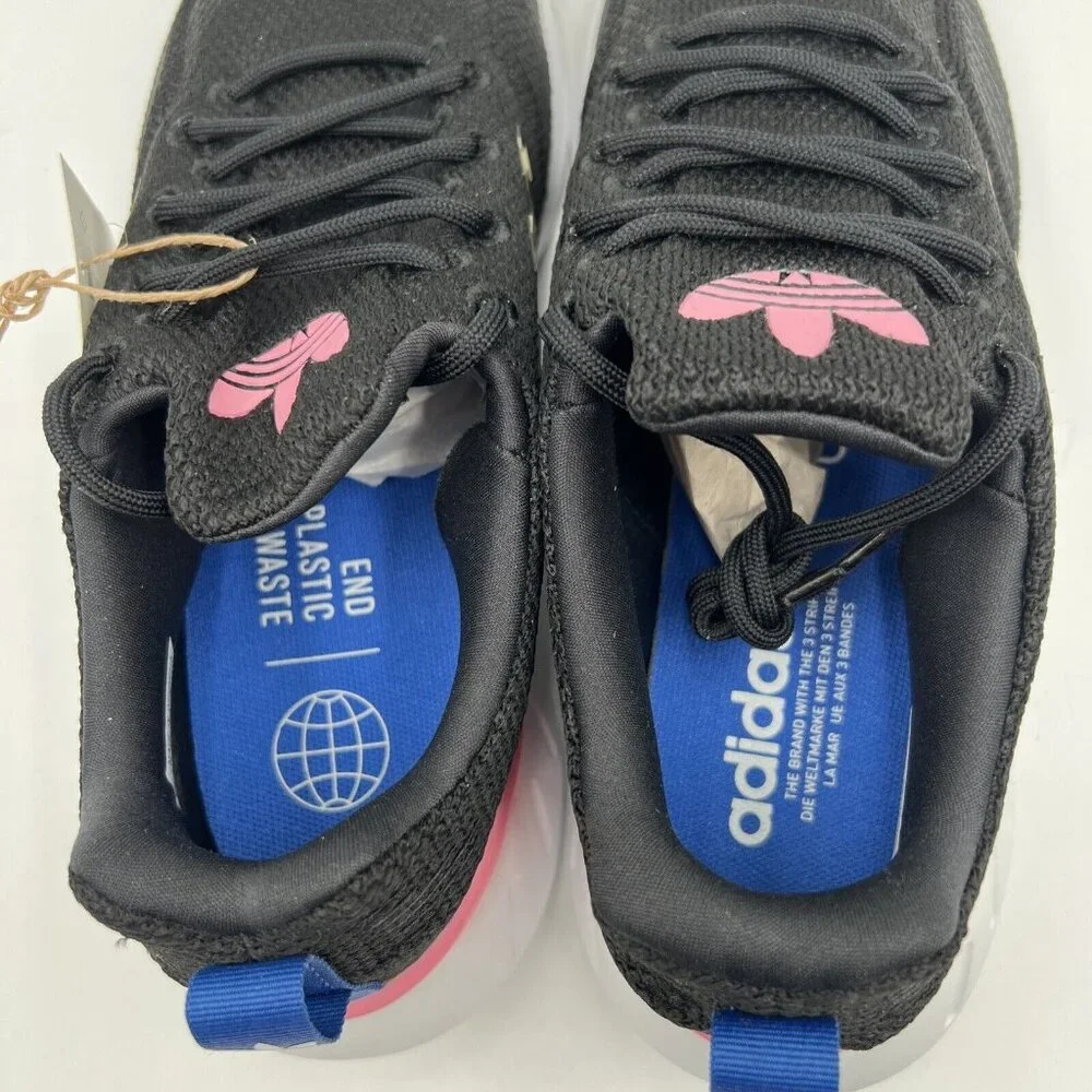 ADIDAS Originals Girl's Swift Run 22 (Big Kid) Black/Bliss Pink/Blue 7 Big Kid M